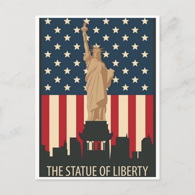 Postal Estatua de la libertad de Nueva York (Anverso)