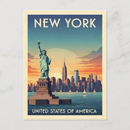 Postal Estatua de la libertad de Nueva York