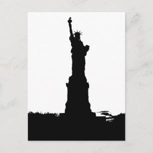 Postal Estatua de la Libertad de Silhouette