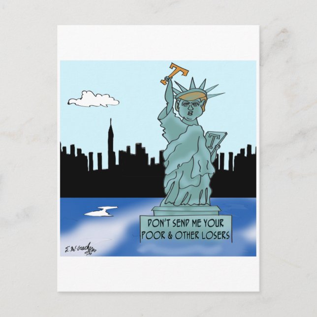 Postal Estatua de la libertad de Trump (Anverso)