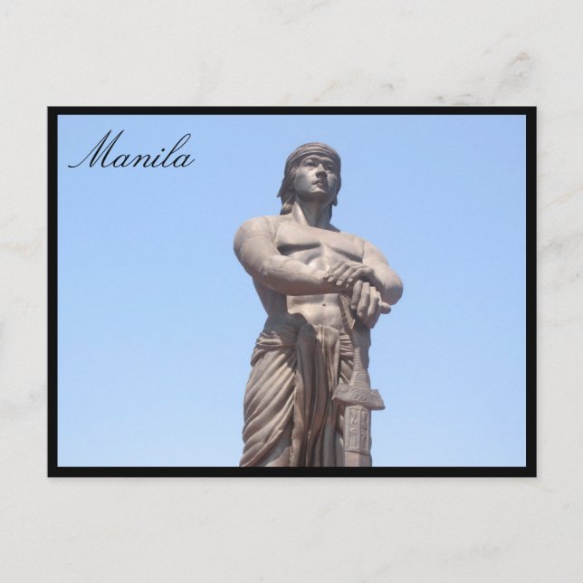 Postal estatua de la libertad del lapu (Anverso)