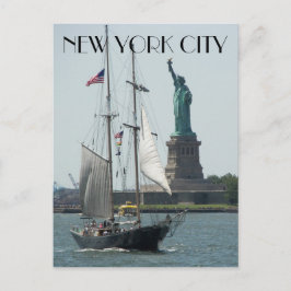 Postal Estatua de la Libertad en el puerto de Nueva York