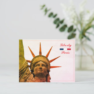 Postal Estatua de la Libertad en París, Francia