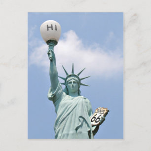 Postal Estatua de la Libertad en Redneck