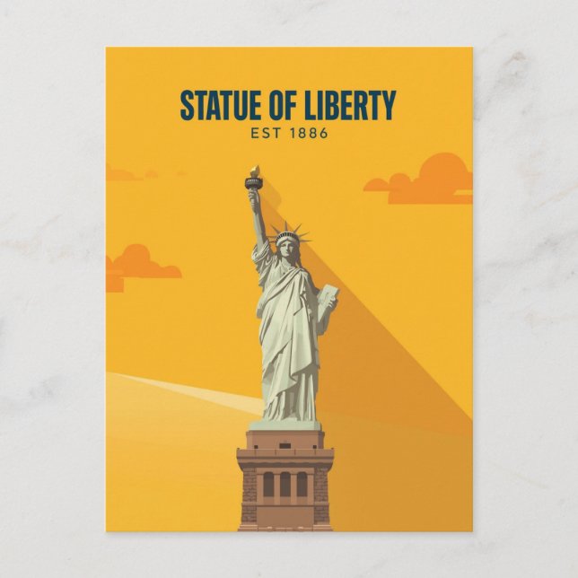 Postal Estatua de la Libertad Est. 1886 (Anverso)