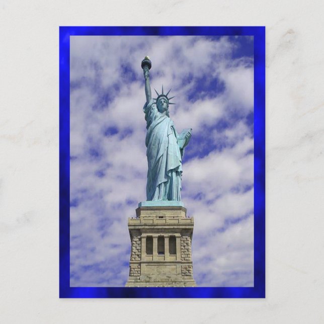 Postal Estatua de la Libertad, Isla Ellis, Nueva York (Anverso)