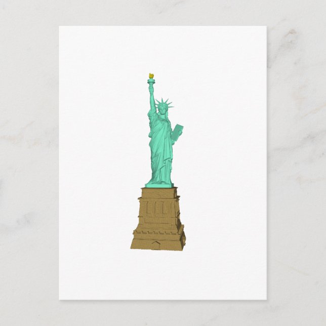 Postal Estatua de la Libertad: Modelo 3D: (Anverso)