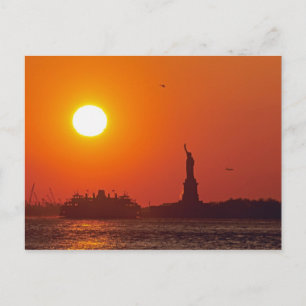 Postal Estatua de la Libertad, New York Harbour, Nueva Yo