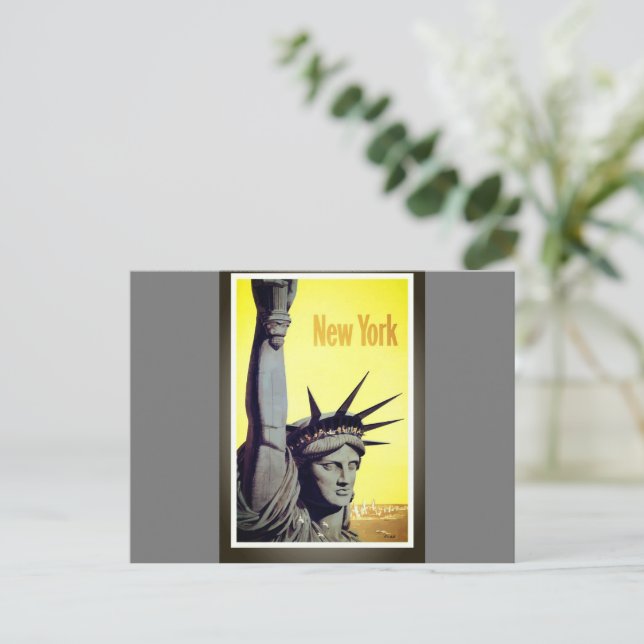 Postal Estatua De La Libertad, Nueva York (Anverso de pie)