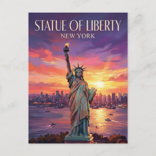 Postal Estatua de la Libertad Nueva York