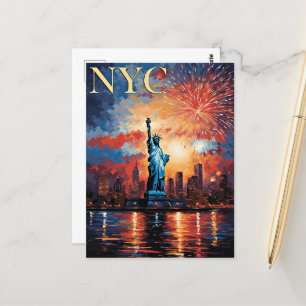 Postal Estatua de la Libertad, Nueva York,
