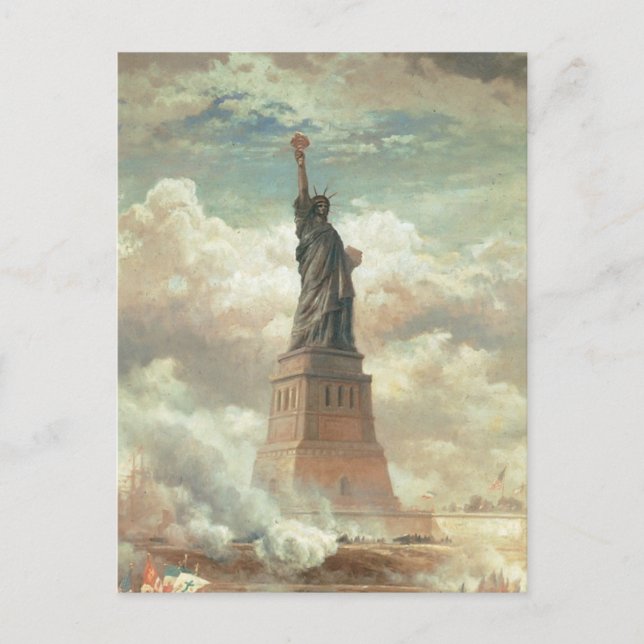 Postal Estatua de la Libertad, Nueva York, alrededor del  (Anverso)