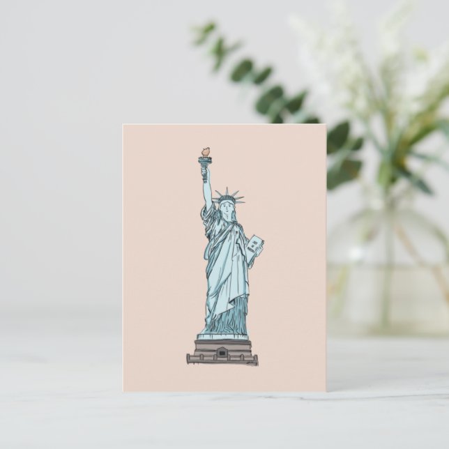 Postal Estatua de la Libertad - Nueva York - Postcard (Anverso de pie)