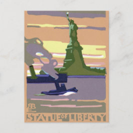 Postal Estatua de la Libertad, Nueva York, Viajes de époc