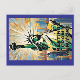 Postal Estatua de la Libertad Saludo