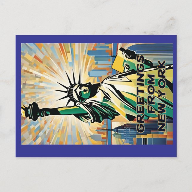Postal Estatua de la Libertad Saludo (Anverso)