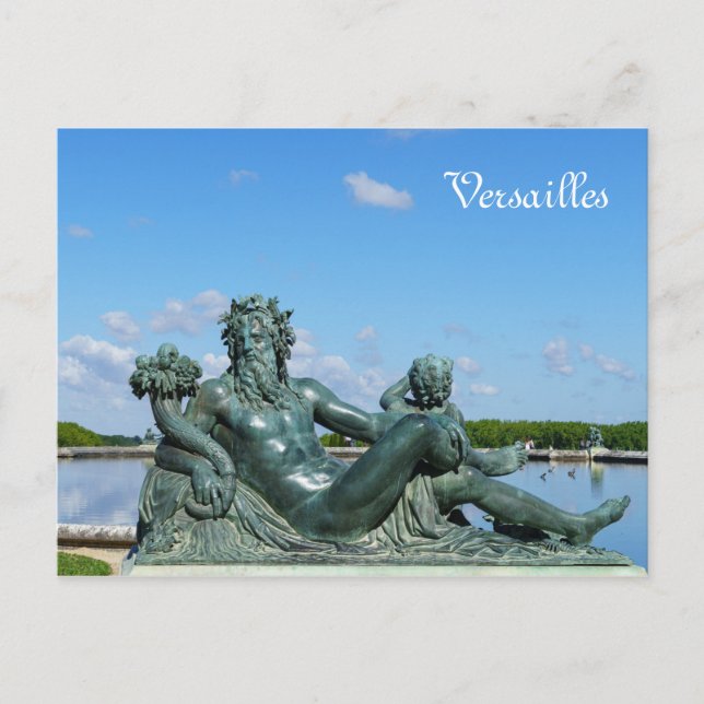 Postal Estatua de La Loire en el jardín del castillo de V (Anverso)