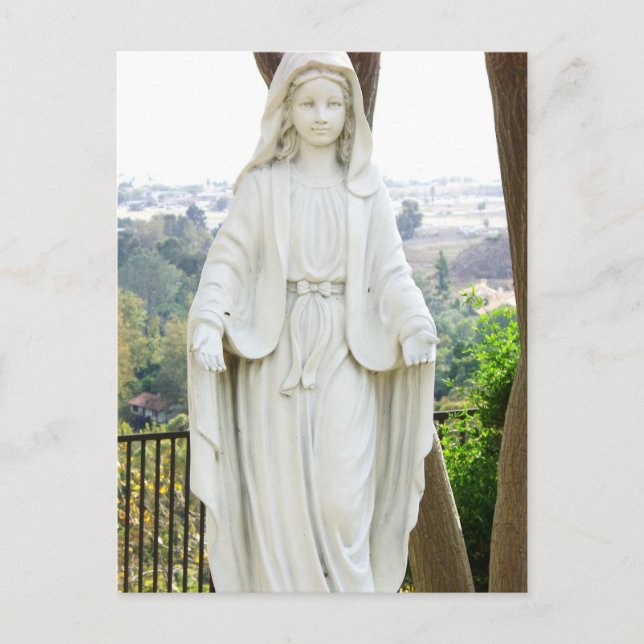 Postal Estatua de la Virgen María (Anverso)