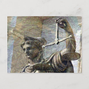 Postal Estatua de Lady Justice