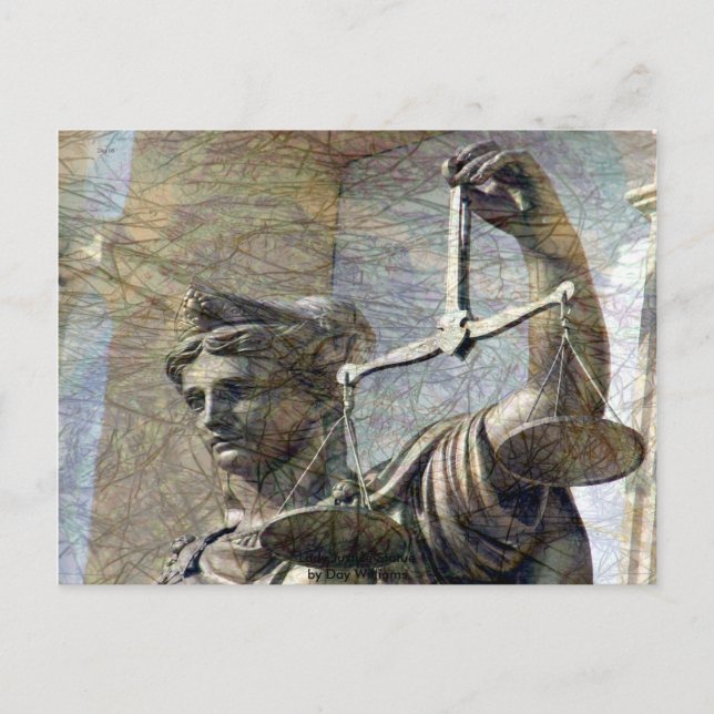 Postal Estatua de Lady Justice (Anverso)
