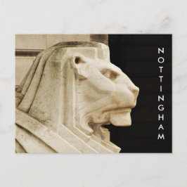 Postal Estatua de león en Nottingham