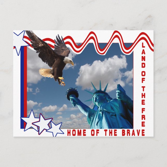POSTAL ESTATUA DE LIBERTAD - TIERRA DE LIBERTAD (Anverso)