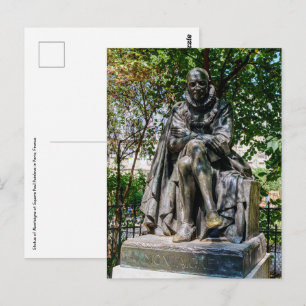 Postal Estatua de Montaigne en Square Paul Painleve en Pa