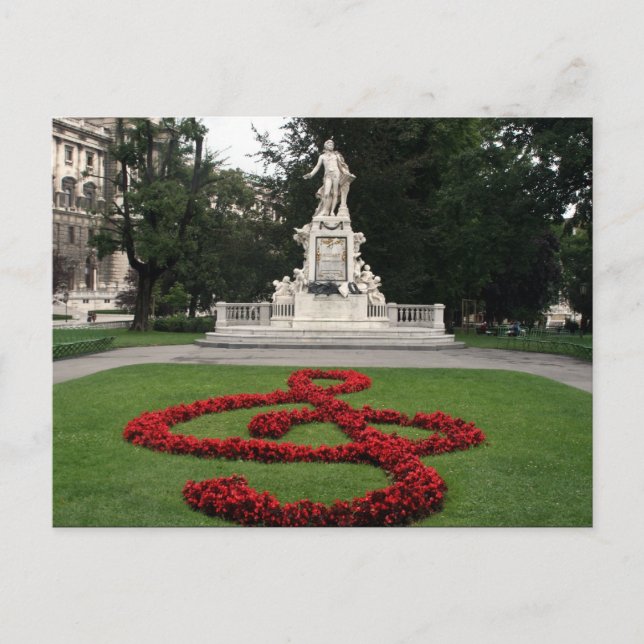 Postal estatua de mozart (Anverso)