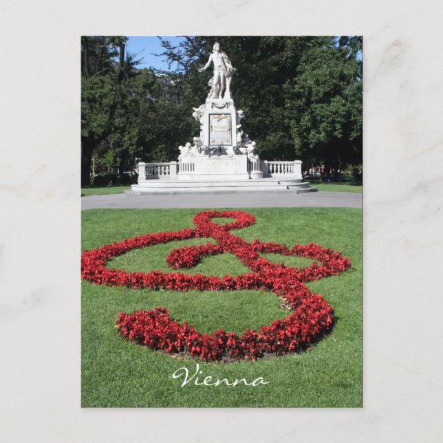 Postal estatua de mozart (Anverso)