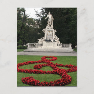 Postal estatua de mozart wien