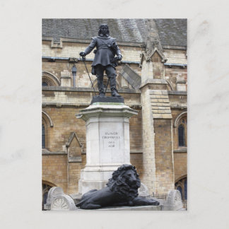 Postal Estatua de Oliver Cromwell - Londres - Postcard