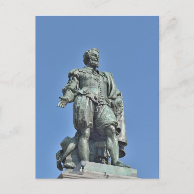 Postal Estatua de Peter Paul Rubens en Amberes (Anverso)