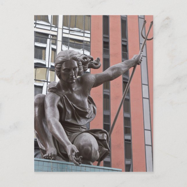 Postal estatua de Portlandia, Portland, Oregon (Anverso)