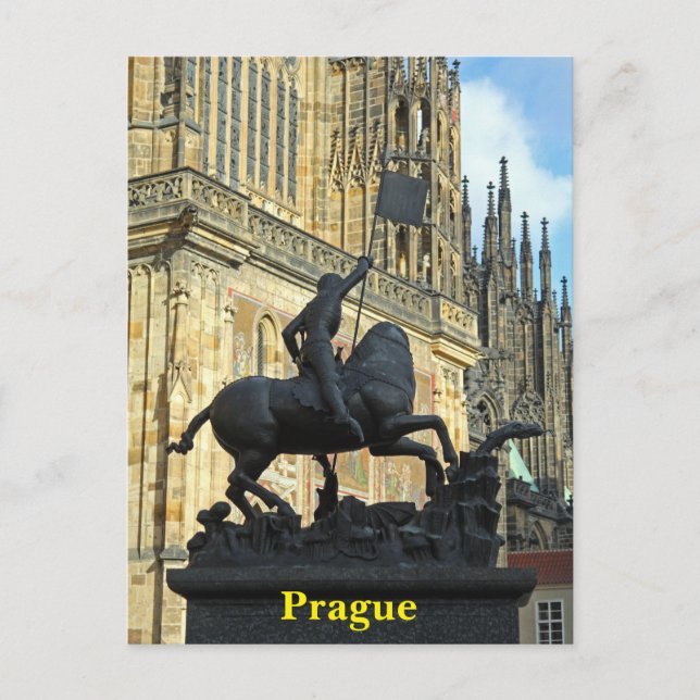 Postal Estatua de Praga (Anverso)