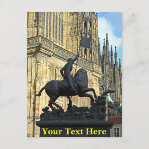 Postal Estatua de Praga personalizable