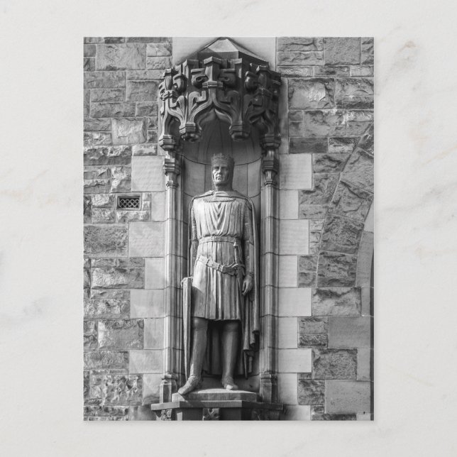 Postal Estatua de Robert el Bruce en el Castillo de Edimb (Anverso)