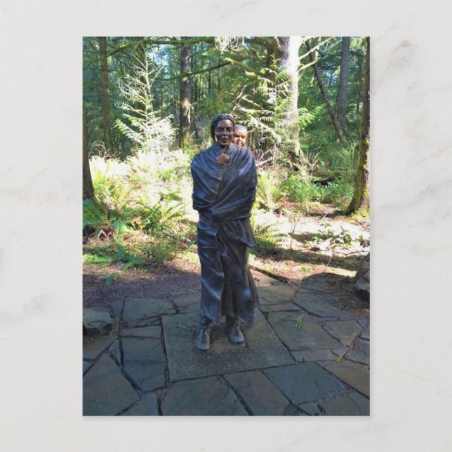 Postal Estatua de Sacagawea, Fort Clatsop, Astoria, Oregó (Anverso)