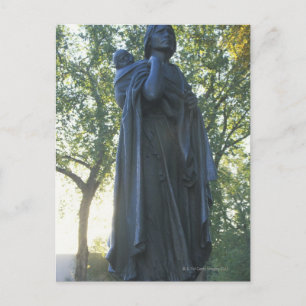 Postal 'Estatua de Sacagawea y su hijo, guía sobre