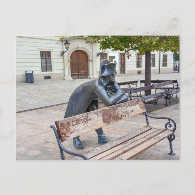 Postal Estatua de soldados de Napoleón en Bratislava, Esl (Anverso)