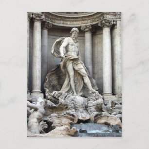 Postal estatua de trevi