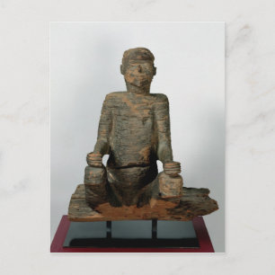 Postal Estatua de un hombre sentado, Mbembe, Nigeria