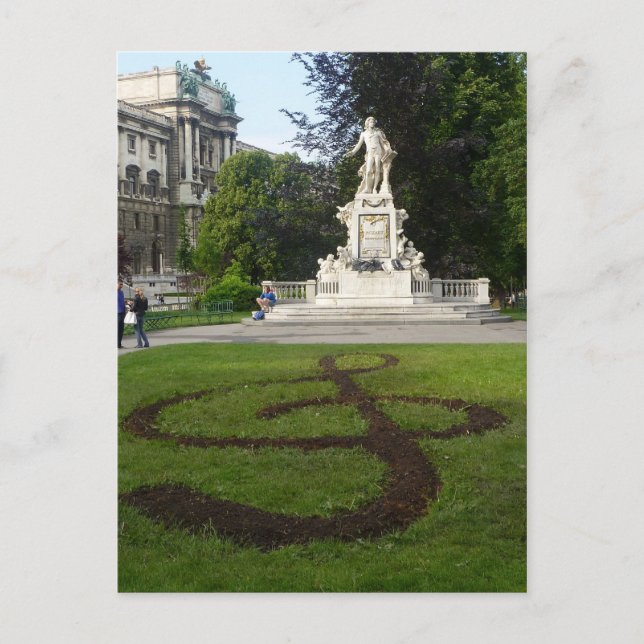 Postal Estatua de Viena (Mozart) (Anverso)