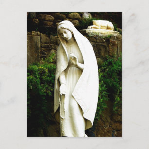 Postal Estatua de Virgin Mary Garden