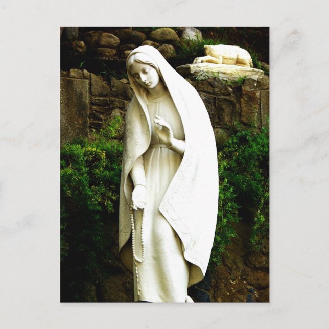 Postal Estatua de Virgin Mary Garden (Anverso)