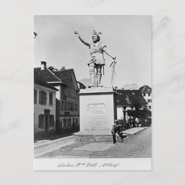Postal Estatua de William Tell, c.1860-90 (Anverso)