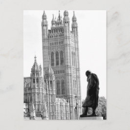 Postal Estatua de Winston Churchill en Londres