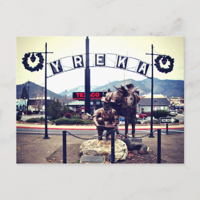 Postal Estatua de Yreka Miner (Anverso)