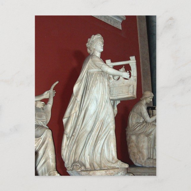 Postal Estatua del Apolo en el Museo Vaticano (Anverso)