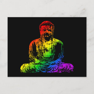 Postal Estatua del Buda Arcoiris