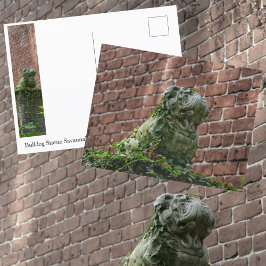 Postal Estatua del bulldog Savannah Georgia Fotografía